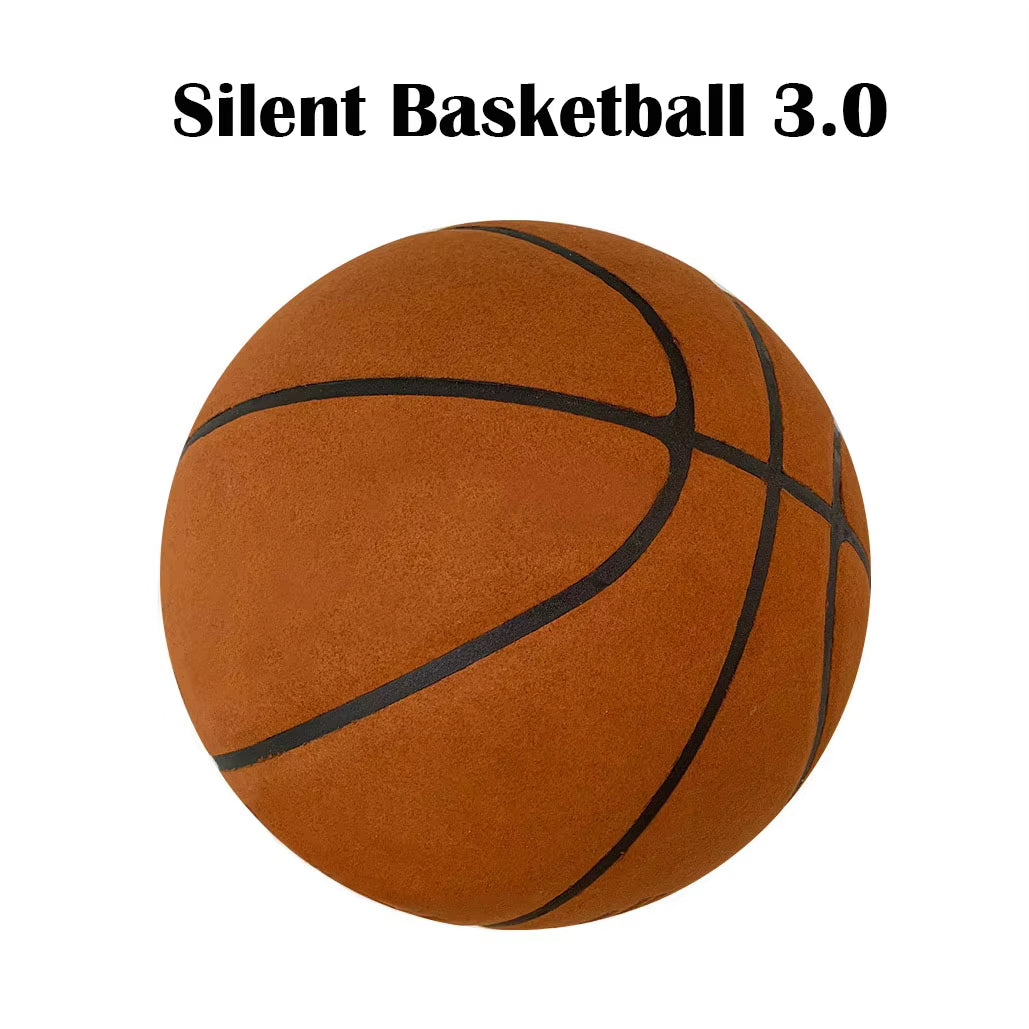 Silent Basketball Size 7#(29.5")6#/5# Dribbling Indoor Grooved Airless Foam Basketball Quiet Dribbling Training Silent Ball Hoop