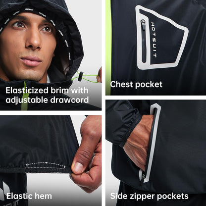 HOTSUIT Sauna Suit Men Non Rip Boxing Sweat Suits Exercise Workout Jacket