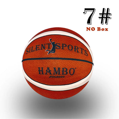 Silent Basketball Size 7#(29.5")6#/5# Dribbling Indoor Grooved Airless Foam Basketball Quiet Dribbling Training Silent Ball Hoop