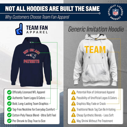 NFL Adult Gameday Hooded Sweatshirt - Poly Fleece Cotton Blend - Stay Warm and Represent Your Team in Style